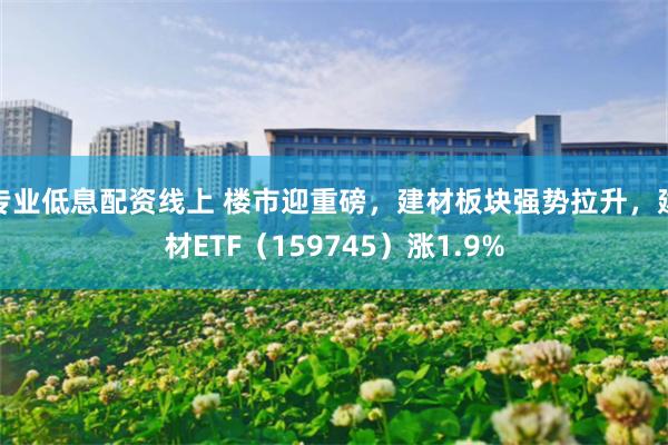 专业低息配资线上 楼市迎重磅,建材板块强势拉升,建材ETF(159745)涨1.9%
