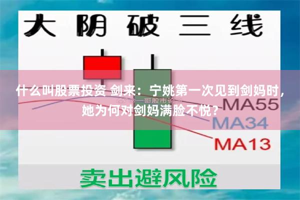 什么叫股票投资 剑来:宁姚第一次见到剑妈时,她为何对剑妈满脸不悦?