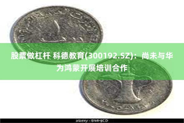 股票做杠杆 科德教育(300192.SZ)：尚未与华为鸿蒙开展培训合作