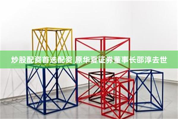 炒股配资首选配资 原华夏证券董事长邵淳去世