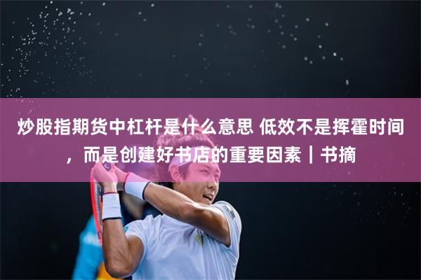 炒股指期货中杠杆是什么意思 低效不是挥霍时间，而是创建好书店的重要因素｜书摘