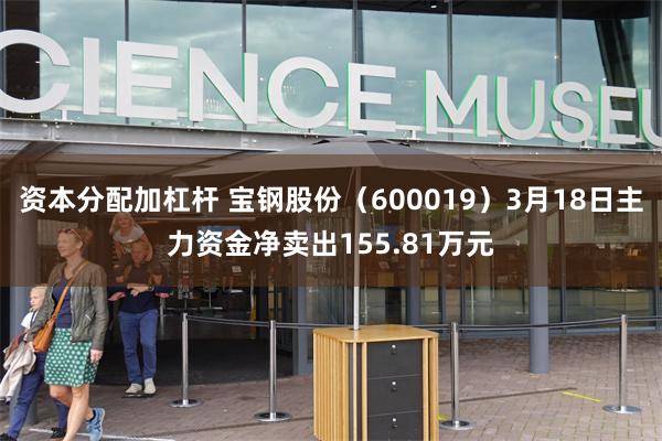 资本分配加杠杆 宝钢股份(600019)3月18日主力资金净卖出155.81万元