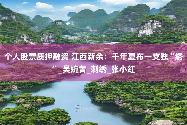 个人股票质押融资 江西新余:千年夏布一支独“绣”_吴婉菁_刺绣_张小红