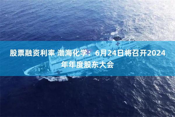 股票融资利率 渤海化学：6月24日将召开2024年年度股东大会