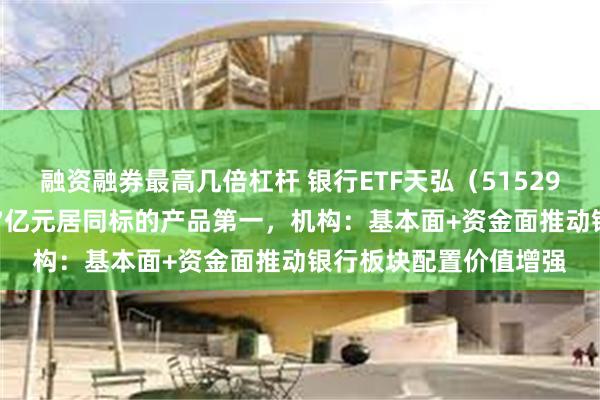 融资融券最高几倍杠杆 银行ETF天弘(515290)昨日“吸金”超1.7亿元居同标的产品第一,机构:基本面+资金面推动银行板块配置价值增强