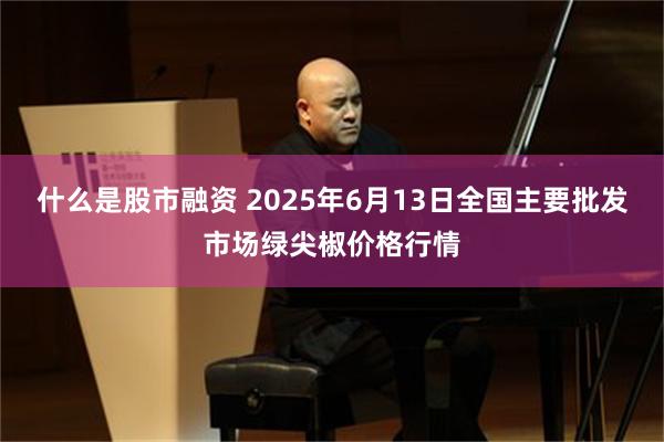 什么是股市融资 2025年6月13日全国主要批发市场绿尖椒价格行情